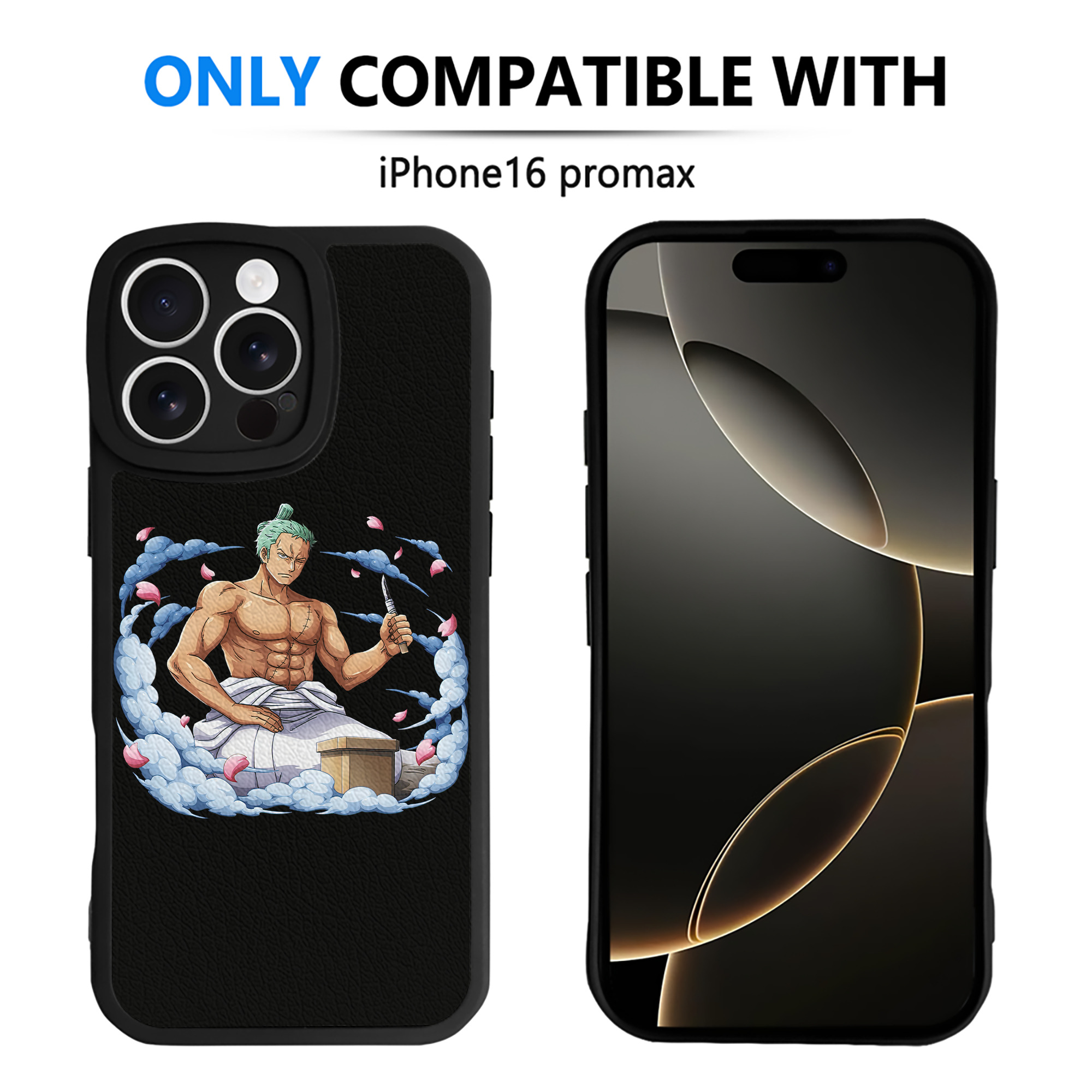 ワンピース ロロノア・ゾロ ONE PIECE Roronoa Zoro 【iPhone 16シリーズ対応】シリコンスマホケース（レザー調） 材質：シリコン
